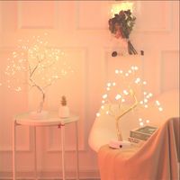Wholesale LED Night Light Mini Christmas Tree Copper Wire Garland Lamp For Home Kids Bedroom Decor Fairy Lights Luminary Holiday lighting