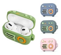 Wholesale For Airpods Pro Generation Cartoon Retro Radio Stylish Shockproof Soft Silicone Case Conque With Lanyards Strap Carabiner
