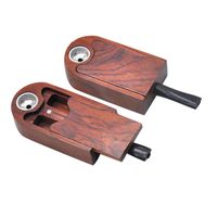 Wholesale Newest Natural Wooden Dry Herb Tobacco Storage Box Stash Holder Case Portable Smoking Tube Removable Handpipe High Quality Handpipe DHL Free