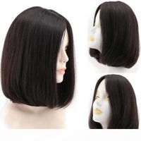 Wholesale Bob Kosher Wigs Black Color High Quality Wigs A Finest Mongolian Virgin Human Hair Silky Straight x4 Silk Base Jewish Wig
