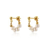 Wholesale 925 Sterling Silver Ear Stud Jewellry White Pearl Design Statement earrings Threader Low Price Women Trendy Fashion China supplier jewelry