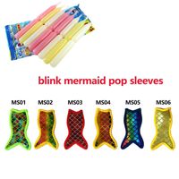 Wholesale blink Mermaid Popsicle Holder Freezer Icy Pole Ice Lolly Sleeve Protector For Ice Cream Tools For Party Supply Ice Tool