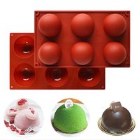 Wholesale DIY Round Silicone Rectangle Molds Simulation Chocolate Cookie Mould Mini Cake Pudding Easy Demoulding Kitchen Baking Tools E122201