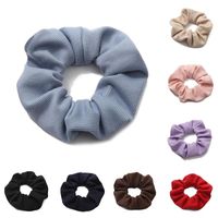 Wholesale Autumn Winter Warm Knitted Hair Scrunchies Solid Soft Hair ties Gum Striped Fabric Rubber Bands Hair accessories Ponytail Holder