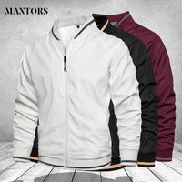 Wholesale Men s Jackets Casual Autumn Winter Mens Solid Sports Bomber Slim Fit Stand Collar Fashion Baseball Coats Clothing kg