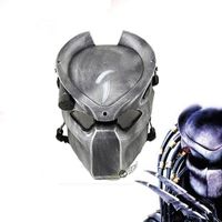 Wholesale Alien Vs Predator Lonely Wolf With lamp Outdoor Wargame Tactical Full Face CS Halloween Party Cosplay Horror Mask Y200103