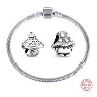 Wholesale Mc Cute Mushroom Frog Vintage Sterling Silver Beads Fit Pandora Original Fashion Jewelry Accessories Diy Bracelets
