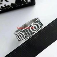 Wholesale 2020 New mens rings high quality Ring Width fashion brand vintage ring engraving couples ring wedding jewelry gift love Rings bague with box