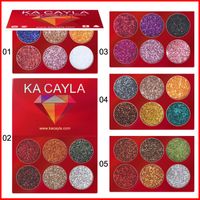 Wholesale KA CAYLA Mini Color Glitter Injections Pressed Glitters shadows Eyeshadow Diamond Rainbow Make Up Cosmetic Eye shadow Palette