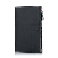 Wholesale Leather Wallet Anti theft Travel Abroad Passport Bag Zipper Buckle Two Fold Ultra thin Ticket Holder Document Bag CL