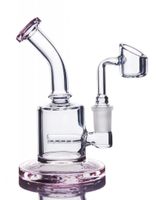 Wholesale pink glass water bongs smoking accessories heady oil rigs unique bong mm banger thick glass water pipe hookahs shisha dab