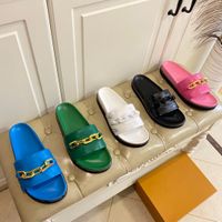 Wholesale 2022 summer slippers men and women bathroom casual flip flops indoor pajamas party wear non slip chain shoes size