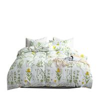 Wholesale Bedding Sets Leaf Plaids Bed Linen Cover Set Duvet Size Queen Sheets Pillowcases King Comforter