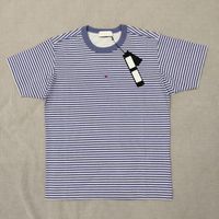 Wholesale hot sale SS Small Embroidery Letter Printing Pinstripe T SHIRT T0PST0NEY Pullover Fashion Solid Color Street Short Sleeve Outdoor