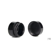 Wholesale UV Protection Full Black ml Glass Cream Jars Bottle Wax Dab Dry Herb Concentrate Container RRD13282