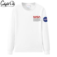Wholesale 2020 women Hoodies Hip Hop Black White NASA Long Sleeve Hooded Hoody Mens Hoodies Sweatshirts Crew neck Size S XL S264
