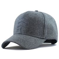Wholesale Winter Dad Warm Felt Hats Big Head Man Wool Cap Male Plus Size Baseball Caps cm cm