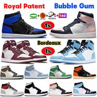 Wholesale Newest s Basketball shoes Bubble gum Royal Patent bred LA black toe Mens Sneakers Gore Tex Light Smoke Bone University Blue Bordeaux Dark Mocha men women trainers