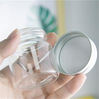 Wholesale Storage Bottles Jars ml Hyaline Glass Vial With Silver Aluminum Cover Small Gifts Crafts Cosmetic Container Wishing Bottle Recyclable Su