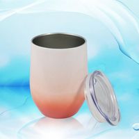 Wholesale 12oz Wine Tumbler Stainless Steel Egg Cup Water Bottle Vacuum Beer Cup Insulated Coffee Mug Double Wall Power Coated Egg Tumbler