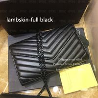 Wholesale lambskin luxurys designers crossbody bags women fashion caviar genuine leather handbag purses black clutch chain cross body shoulder bag