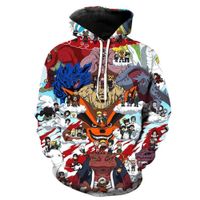 Wholesale 3d Tropical Funny Unisex Hoodies Naruto Cartoon Print Hotstyle Pullover Sleeve Streetwear Sweatshirt Hoodie
