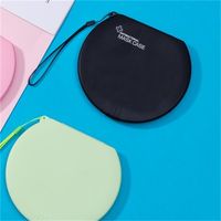 Wholesale Storage Box Mask Case Face Masks Holder Circular Container Frosting Plastic Green Black White Blue Transparent American Style hy F2