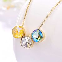 Wholesale Ms Swarovski Crystal Pendant Necklace Diy Color Bead Necklace Wedding Jewelry Gifts for Children and Mothers