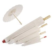 Wholesale Classical White Bamboo Papers Umbrella Craft Oiled Paper Umbrellas DIY Creative Blank Painting Bride Wedding Parasol Stage GWF13083