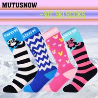Wholesale 2019 New Ski Socks for Child Boys and Girls Thermal Winter Outdoor Sports Snowboarding and Skiing Socks Long Snow Socks Brands Y1222