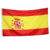Wholesale Spanish Spain Flags Country National Flags X5 ft D Polyester Quality With Two Brass Grommets