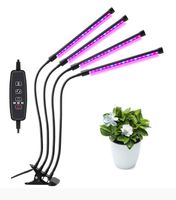 Wholesale LED plant grow lights USB full spectrum fluorescent lamp nursery control indoor flower growth box head building purple blue