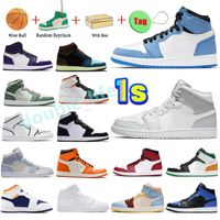 Wholesale 2021 Hot Sell Basketball Shoes University Blue Silver Toe UNC Patent Rust Pink Women Trainers Mocha Lightning Pollen Hyper Royal Chicago Men Sneakers Size