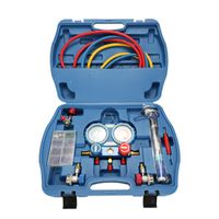 Wholesale Professional Hand Tool Sets Car Air Conditioning Refrigerant Freon Double Valve Pressure Gauge With Seal Rings Diagnostic Repairing Kit