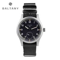 Wholesale Baltany Watch Small Seconds Vintage Watch Men Seiko Quartz Sapphire m Bubble Mirror Army Dirty Dozen Military Wristwatches