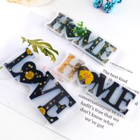 Wholesale Arts Gifts English word mold DIY hand crystal drop mold letter love silicone molds handicraft Craft Tools