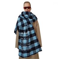 Wholesale Scarves Winter European And American AC Type Colour Chequered Tassel Imitated Cashmere Female Scarf Warm Lady Shawl Scarf1