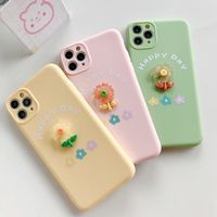 Wholesale Luxury Stereo fresh flowers fruits phone case for iphone pro xs max plus case fashion D avocado soft silicone cover