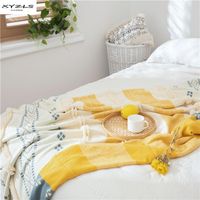 Wholesale Thread Blanket with Tassels Geometric Pattern Throw Blanket for Bed Sofa Home Textile Fashion Cape x170cm Knitted