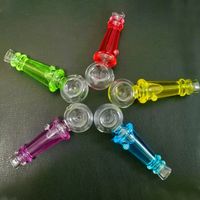 Wholesale Latest Colorful Cool Freezable Liquid Filled Pipes Pyrex Thick Glass Smoking Tube Handpipe Portable Handmade Dry Herb Tobacco Oil Rigs Filter Hand Bong DHL Free