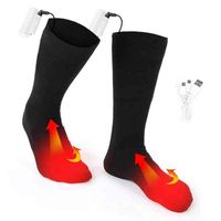 Wholesale Heated Socks Men Women Battery Operated Rechargeable Electric Heating Socks Winter Warm Socks For Working Driving Fishing Y1222