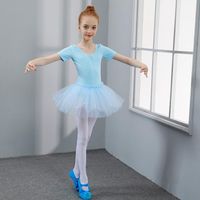 Wholesale Beautiful Girls Ballet Tutu Dress Dance Clothing Costumes Gymnastics Leotards Kids Training Princess Flower Skirt1