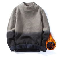 Wholesale Men s Sweaters One Piece Cashmere Sweater For Winter Style Plush And Thickened Bottoming Shirt Korean Fashion Personality