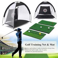 Wholesale Indoor Foldable Golf Hitting Cage Practice Net Trainer Training Aid Mat Driver Iron Garden Grassland Golf Training Equipment