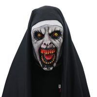 Wholesale Movie The Nun Horror Mask Cosplay Costumes Latex Scary Valak Masks Full Face Helmet Halloween Party Horror Costume Decor Props