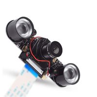 Wholesale Webcams Camera Module Night Vision Set Webcam Lens Led Light For Raspberry Pi3 Acrylic Stand Focal Adjustable