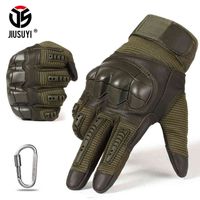 Wholesale Full Finger Tactical Army Gloves Military Paintball Shooting Airsoft PU Leather Touch Screen Rubber Protective Gear Women Men