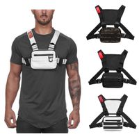 Wholesale Tactical Vest Chest Rig Bag Packs Harness Holster Radio Walkie Talkie Pouch Sport Outdoor Reflective Strip External Hook Strap Streetwear Packe
