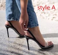 Wholesale 2021 new Nova crystal embellished sandal sexy women sandals slingback high heels sandal dress temperament shoes size to