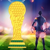 Wholesale Qatar World Cup Football Soccer Trophy Fidget Toys Push Popper CM Giant Poo its Simple Key Ring Chain Holder Champion Award Sports Game Educational Toy GQ3RD7F